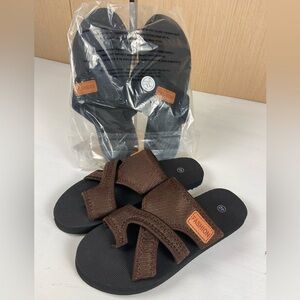 2 pair bundle NWT Thong Slide Sandals Bundle – Black & Brown